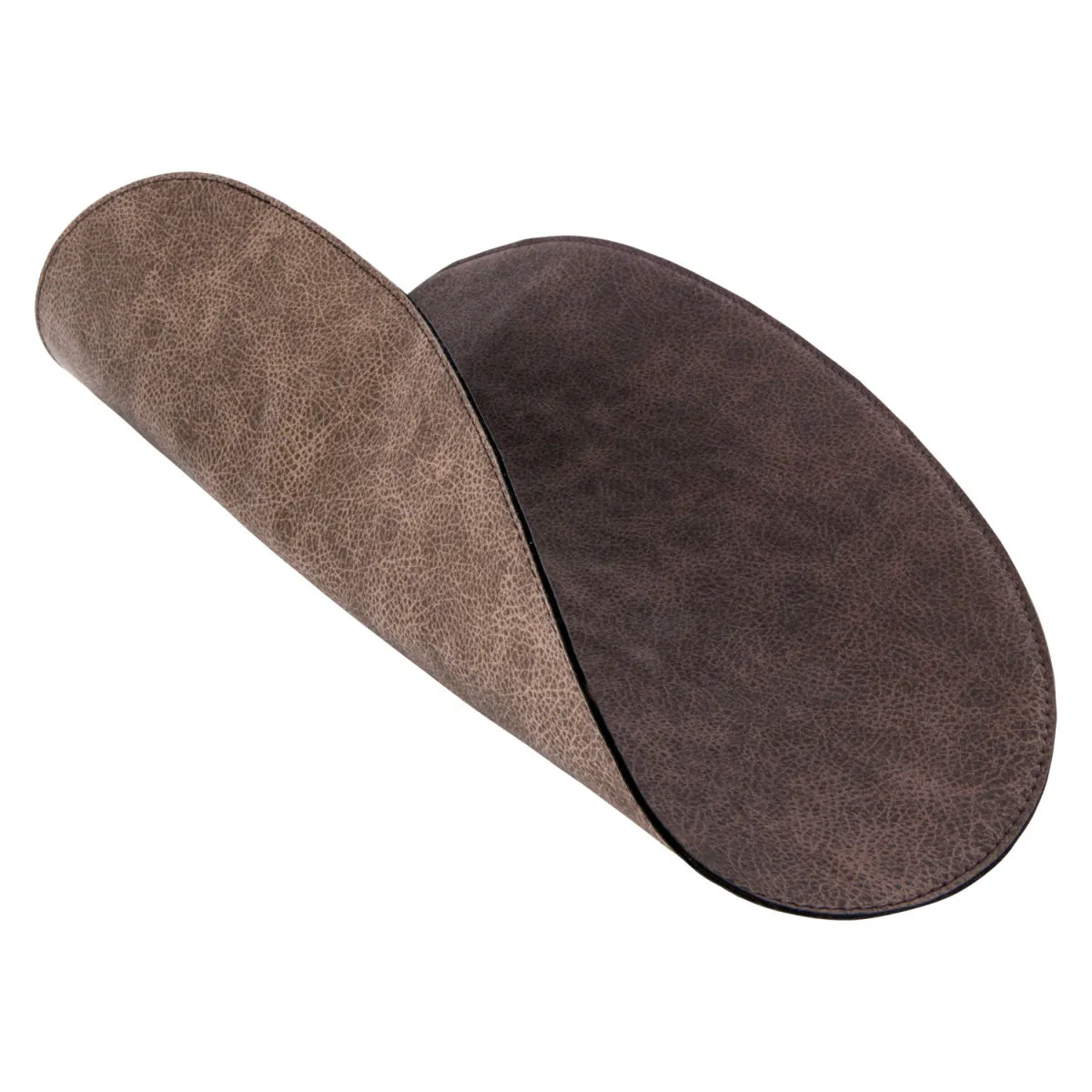 6x ERWIN M. Tovaglietta americana Shana organico; 30x45 cm (LxL); marrone/tortora; ovale; 6 pz. / Pacco