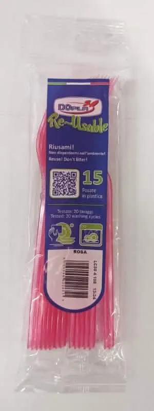Forchette Compact Riut Rosa 15 Pezzi DOPLA