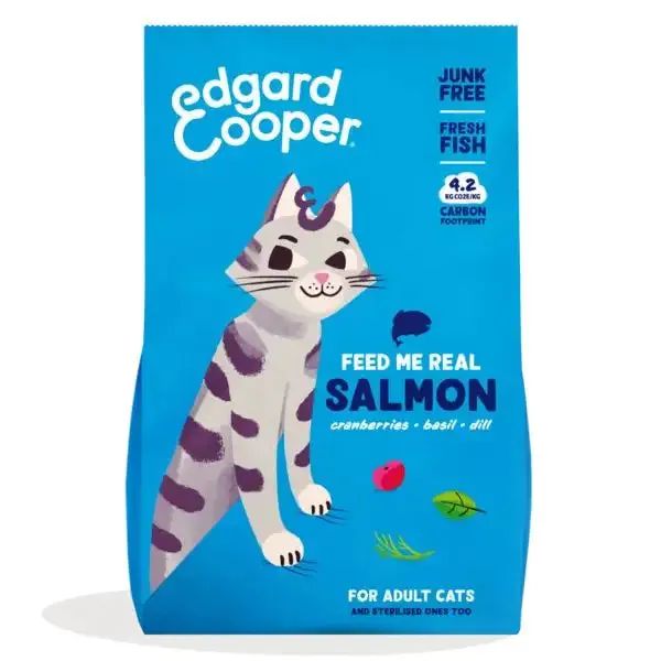 Edgard & Cooper Cat Adult Grain Free Salmone 4 kg - Croccantini per gatti