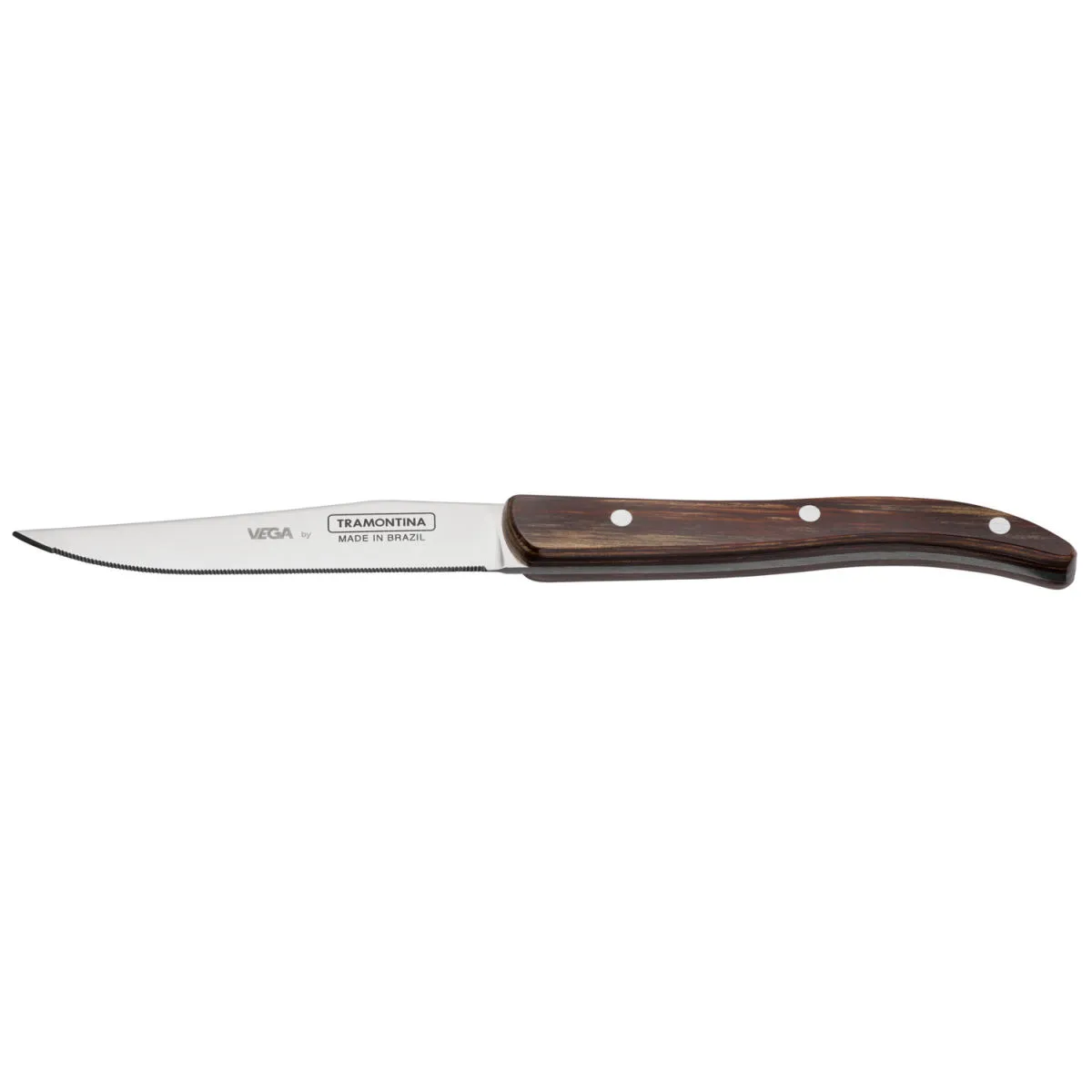 6x VEGA Coltello per bistecca Laguiole Picanha; 22.5 cm (L); argento, manico marrone; 6 pz. / Pacco