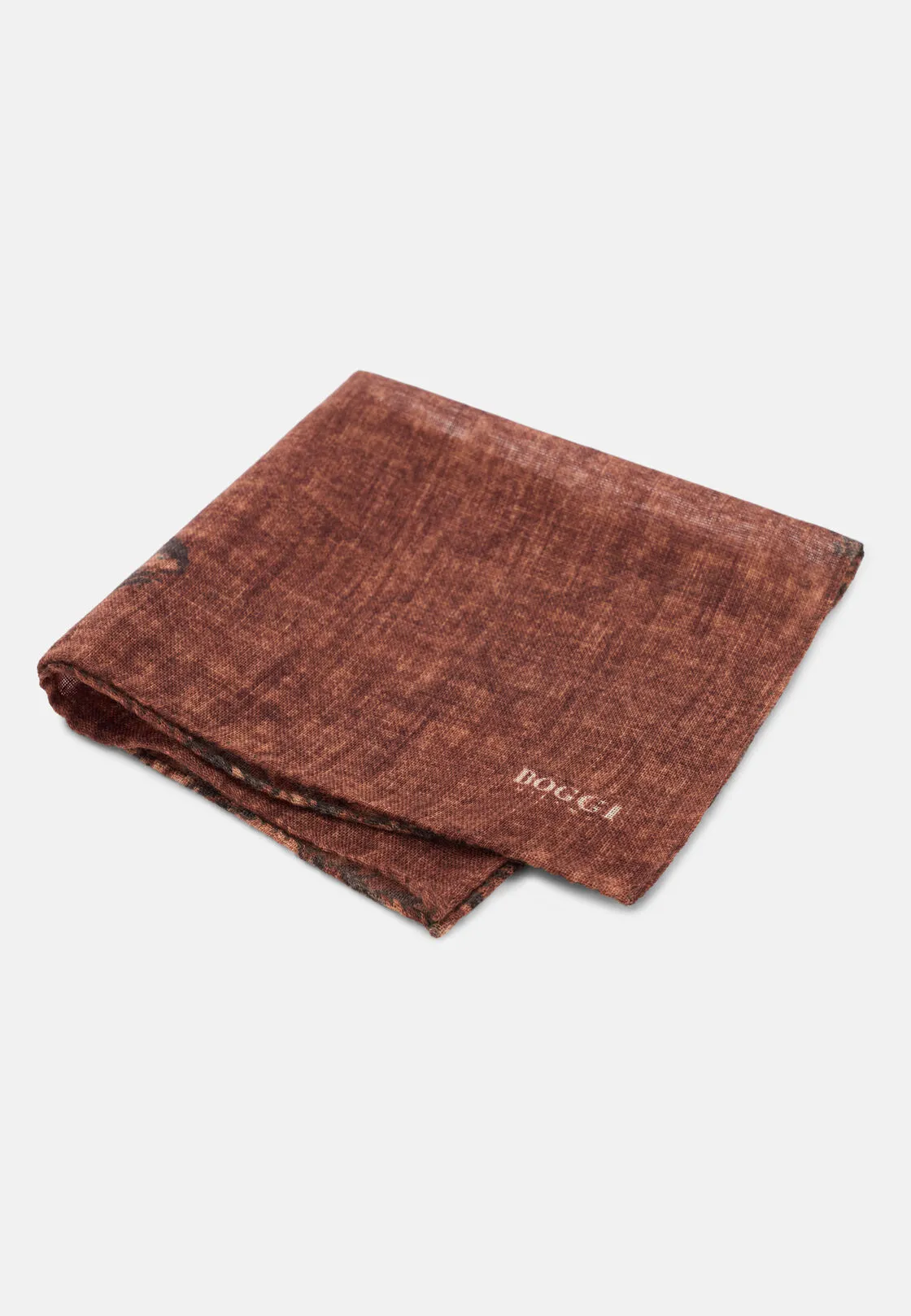 Boggi, Pochette Stampa Macro Fantasia In Lana, Uomo, Rouge