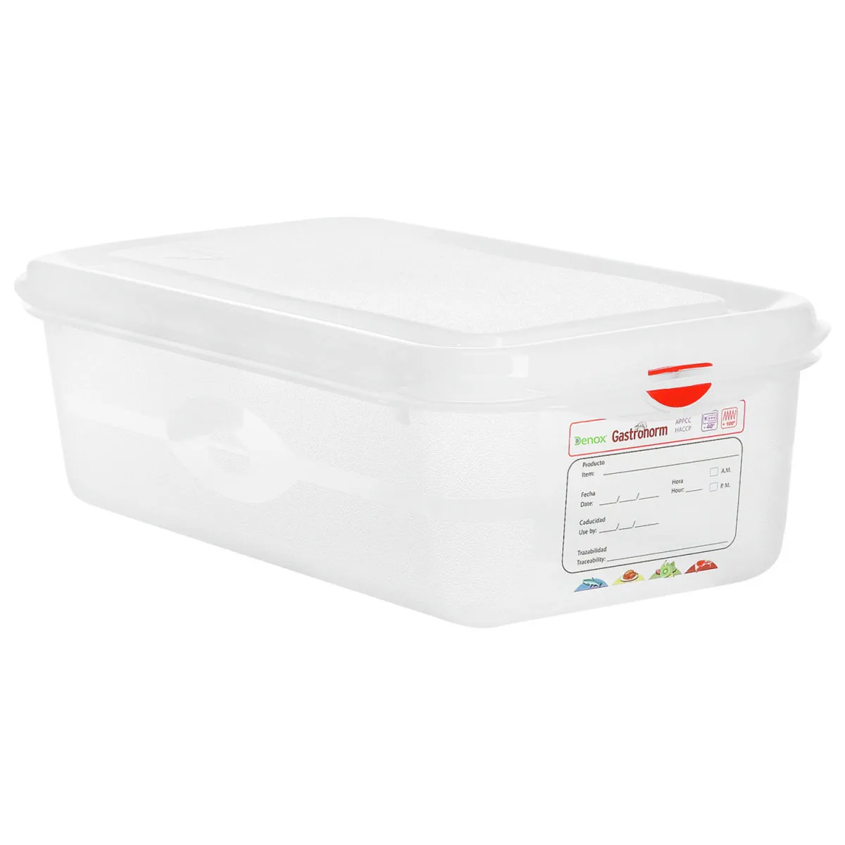 12x Denox Contenitore polipropilene Dena GN 1/9; GN 1/9, 1 l, 17.6x10.8x10 cm (LxLxP); trasparente; 12 pz. / Pacco