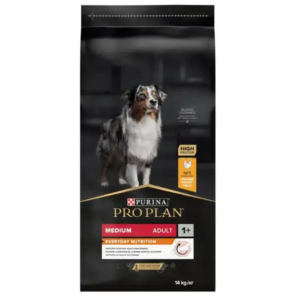 Purina Pro Plan Everyday Nutrition Medium Adult Crocchette Cane Pollo 14 kg (scadenza: 28/02/2027) - Croccantini per cani