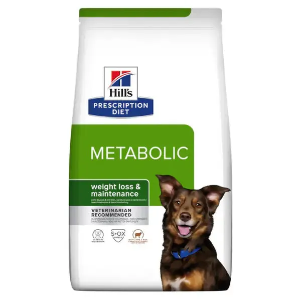 Hill's Prescription Diet Dog Metabolic con Agnello e riso 1,5 kg - Dieta veterinaria per cani