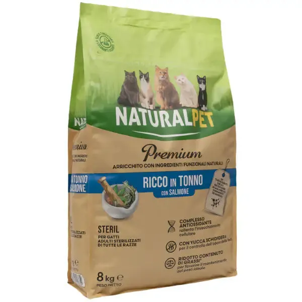 NaturalPet Premium Cat Sterilised Tonno 8 kg