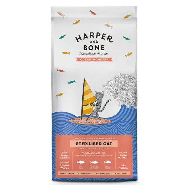 Harper and Bone Sterilised Cat Ocean wonders Pesce 5 kg - Croccantini per gatti