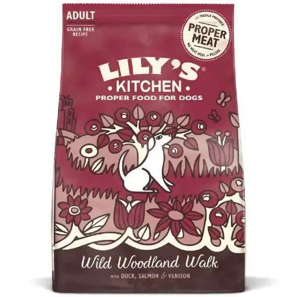 Lily's Kitchen Adult Duck, Salmon & Venison Wild Woodland Walk 12 kg - Croccantini per cani