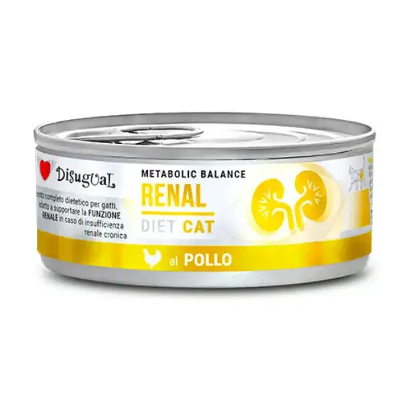 Disugual Diet Cat Metabolic Balance Patè Renal 85 gr Pollo - confezione da 12 pezzi - Dieta veterinaria per gatti