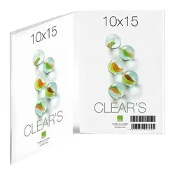Cornice plastica (10x15cm) verticale doppia PHOTOFRAMES CLEAR'S Trasparente PCLEAR02VT03