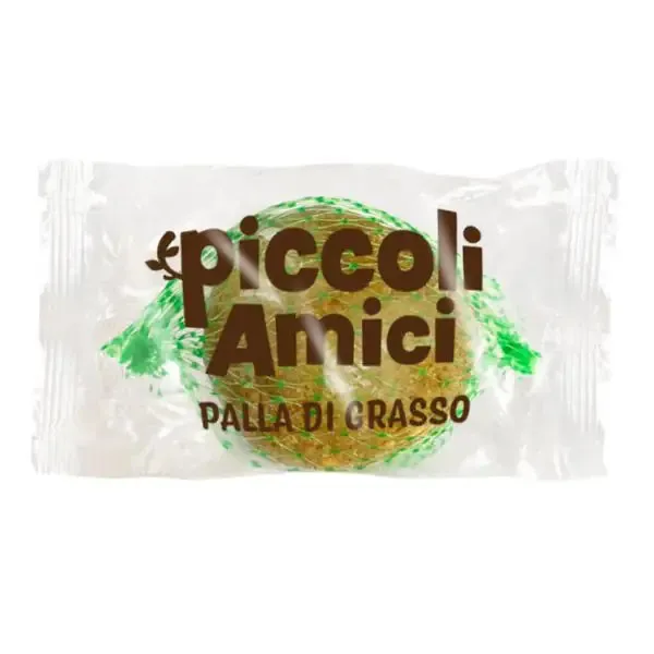 Piccoli Amici Palle di grasso per uccelli da giardino 1 pallina da 90 gr - Mangime per uccelli