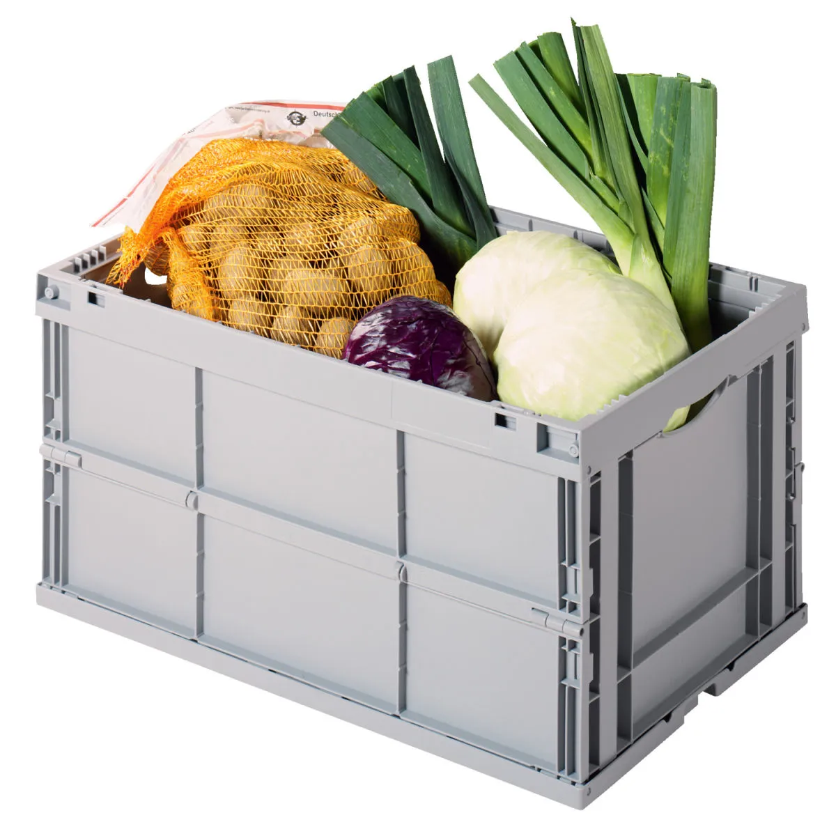 Ringoplast Cassetta pieghevole Carry; 67000 ml, 60x40x32 cm (LxLxH); grigio