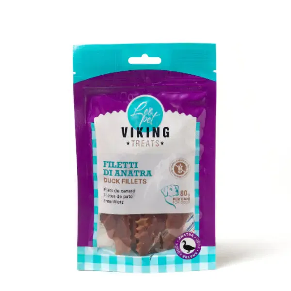 Viking Treats Snack Naturale Dog Filetti 80 gr Anatra