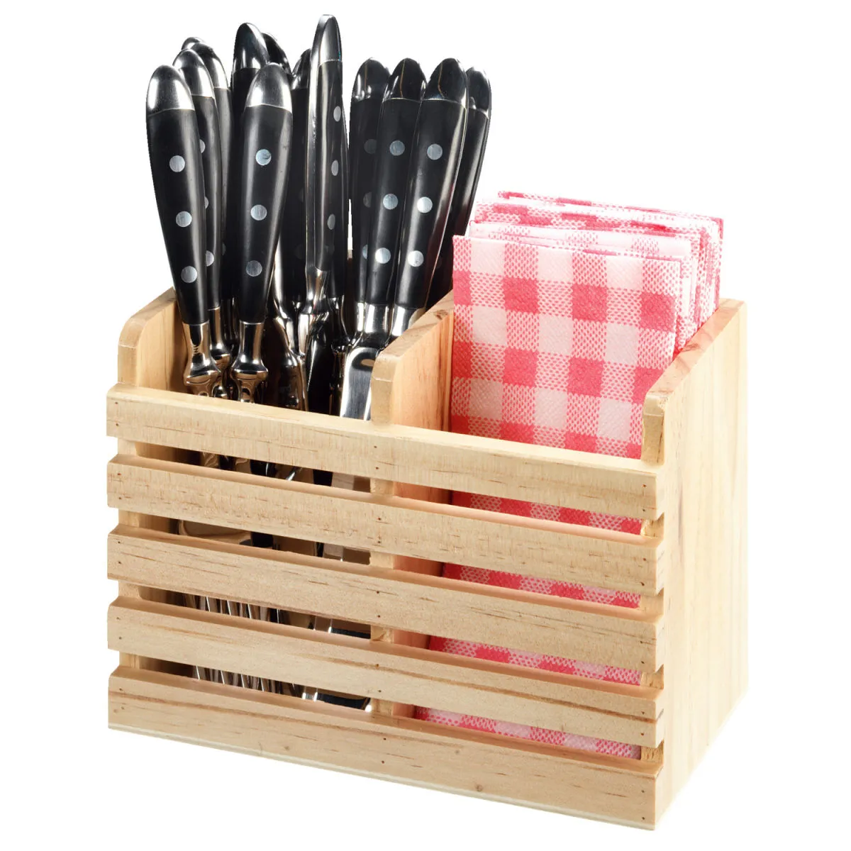 PULSIVA Portaposate da tavolo Gusto; 10x18x12.5 cm (LxLxH); naturale