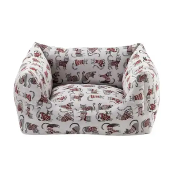 Cuccia per gatti quadrata Rodi Romeo con cuscino estraibile Leopet 50 x 50 x 20 cm - Cuccia per gatti
