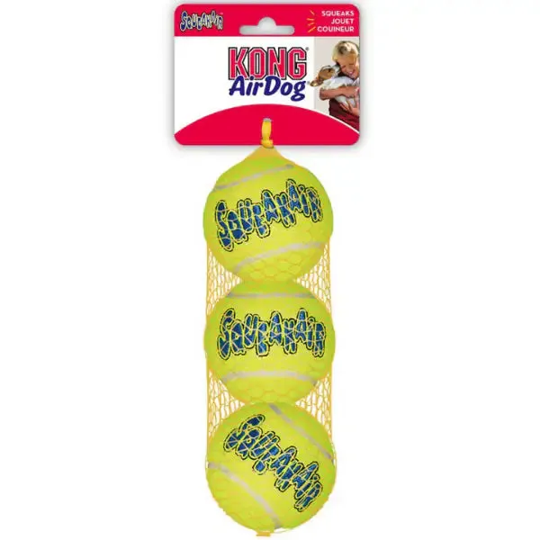 Kong Air Squeaker Tennis Ball Medium x3 - Giochi per cani