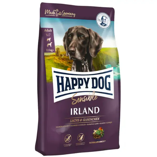Happy Dog Sensible Medium/Large Ireland Grain Free Salmone e coniglio 11 kg - Croccantini per cani
