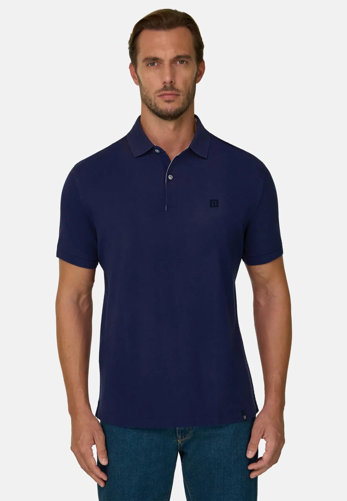 Boggi, Polo In Pique Di Cotone Regular Fit, Donna, Navy, Taglia: XXXL