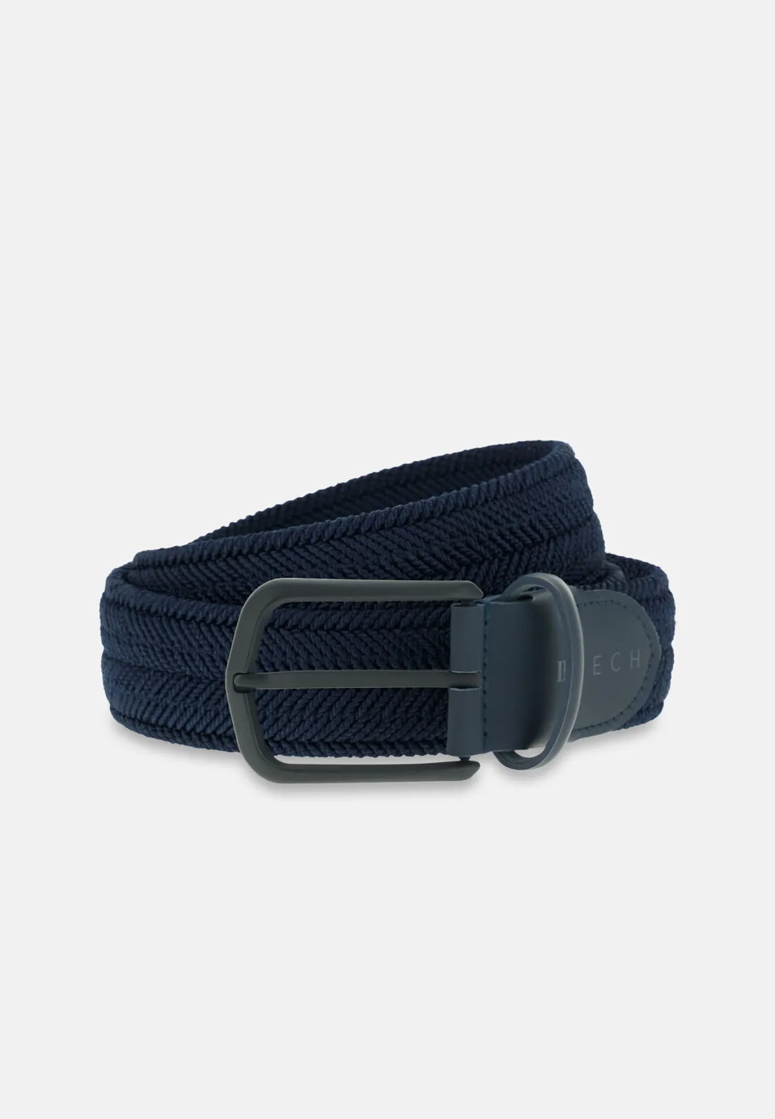 Boggi, Cintura Intrecciata Elasticizzata In Misto Viscosa, Uomo, Navy, Taglia: 85