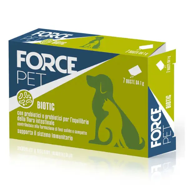 Forcepet Biotic integratore per la flora intestinale Stick in polvere per cani e gatti 8 bustine da 1 gr - Integratori per cani