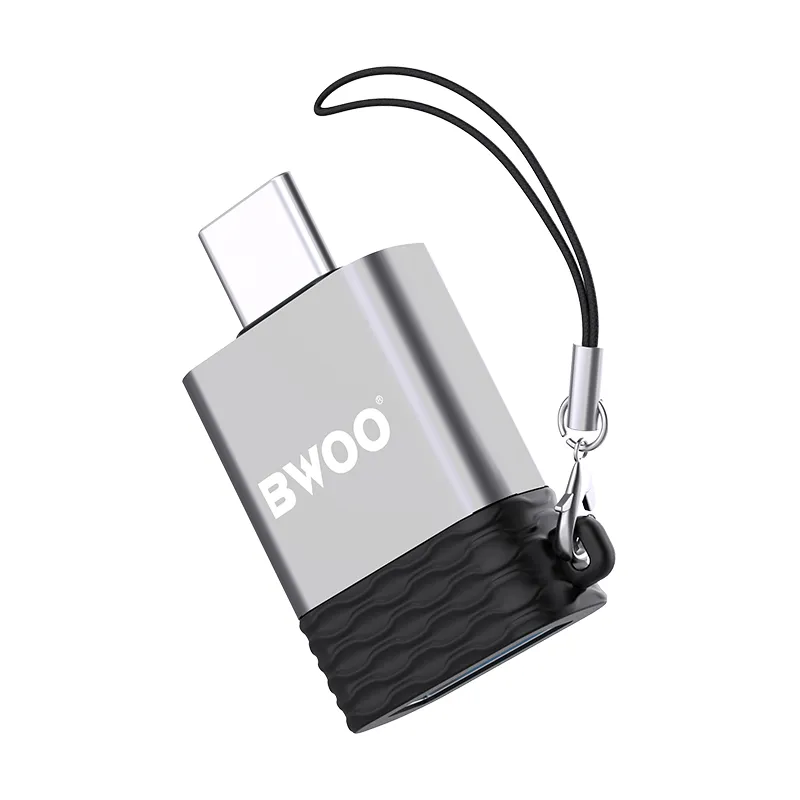 Adattatore OTG USB-A - USB-C BWOO BZ-35, Grigio