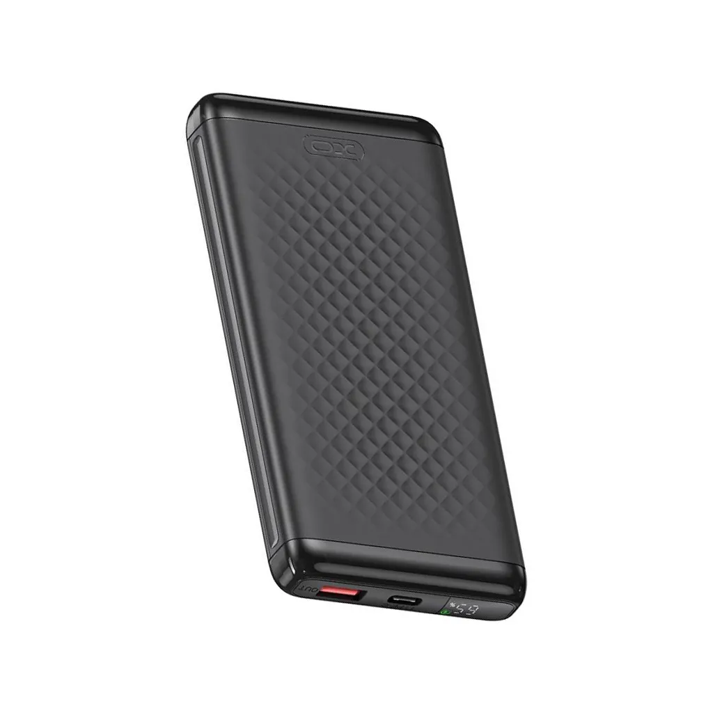 Batteria Esterna XO Design PB308, 10000mAh, 22.5W, QC + PD, 1 x USB-A - 1 x USB-C, Nera