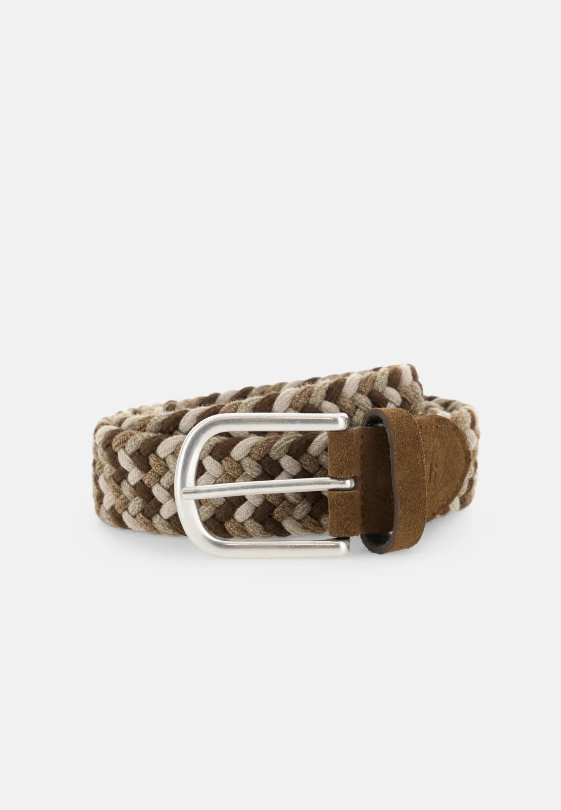 Boggi, Cintura Intrecciata Elasticizzata In Misto Lana, Uomo, Marrone, Taglia: 95