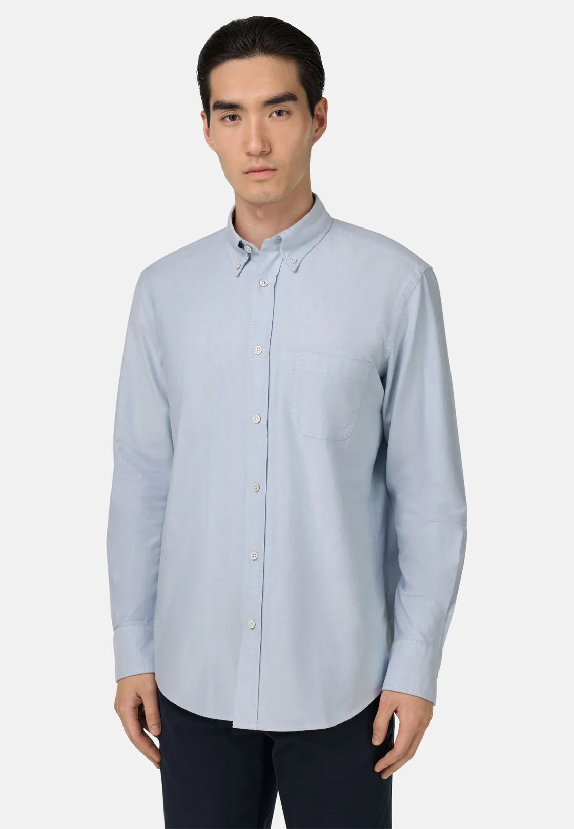 Boggi, Camicia In Oxford Di Cotone Regular Fit, Uomo, Azzurro, Taglia: S