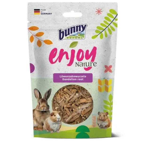 Bunny Enjoy Nature Snack per conigli Radici di dente di leone - 100 gr - Mangime per conigli