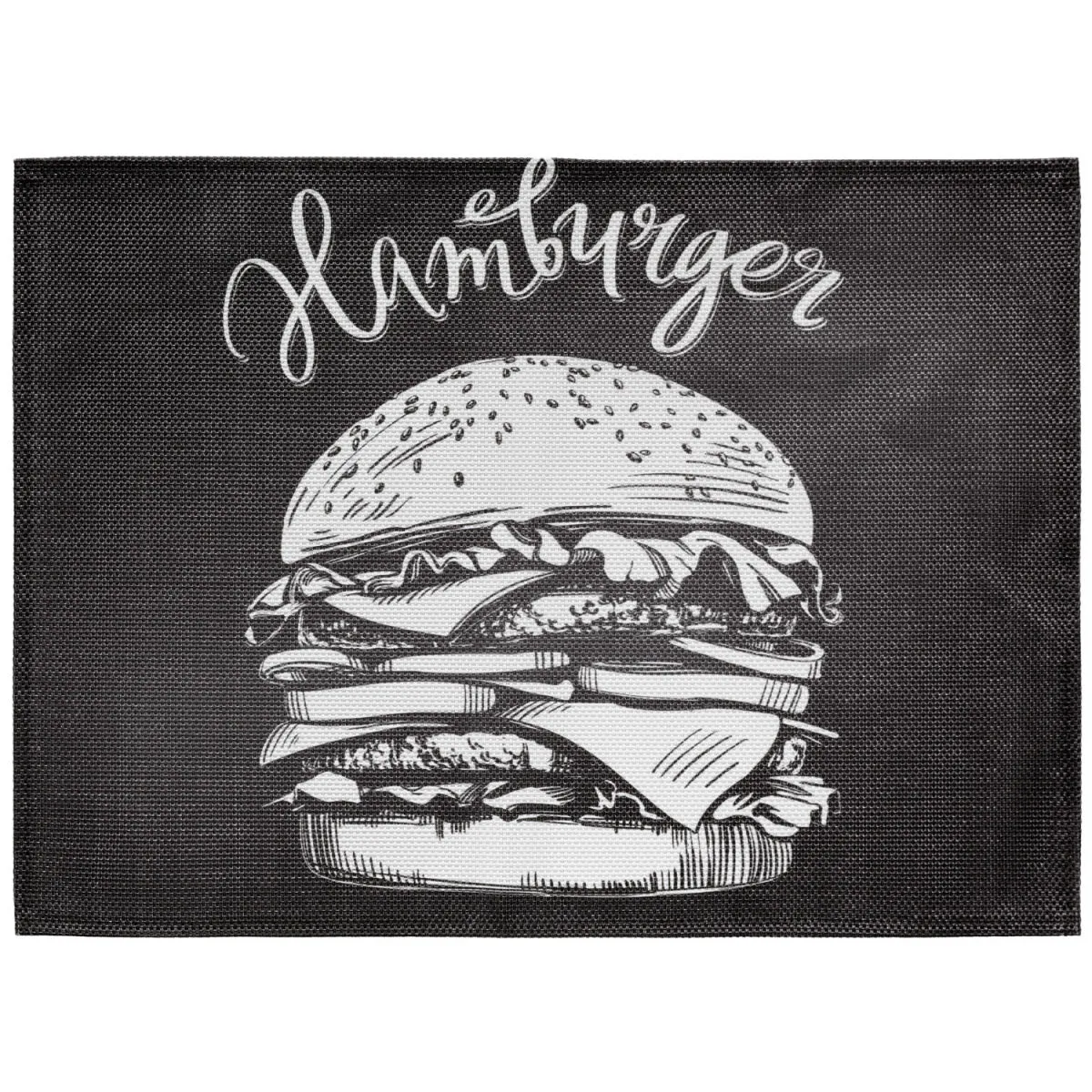 4x ERWIN M. Tovaglietta americana Tenoris Burger; 33x45 cm (LxL); nero; 4 pz. / Pacco