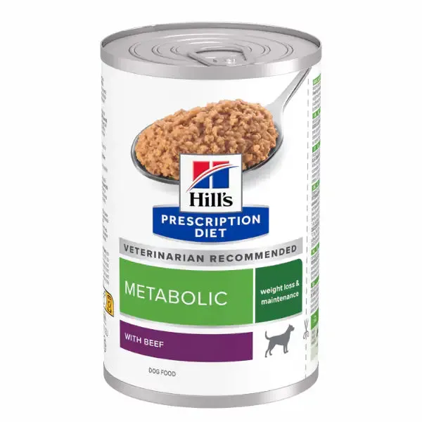 Hill's Prescription Diet Metabolic Canine 370 gr Manzo - confezione da 6 pezzi - Dieta veterinaria per cani