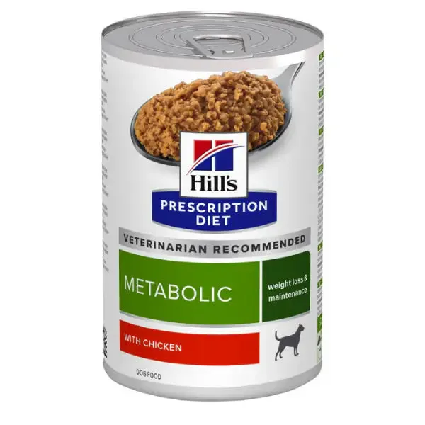 Hill's Prescription Diet Metabolic Canine 370 gr Pollo - confezione da 6 pezzi - Dieta veterinaria per cani