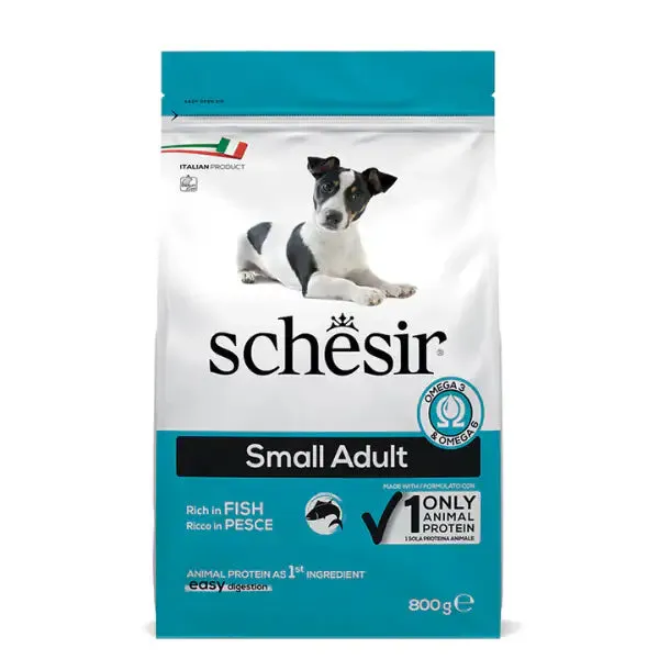 Schesir Dog Dry Small Maintenance con Pesce e Riso 2 kg - Crocchette monoproteiche cane