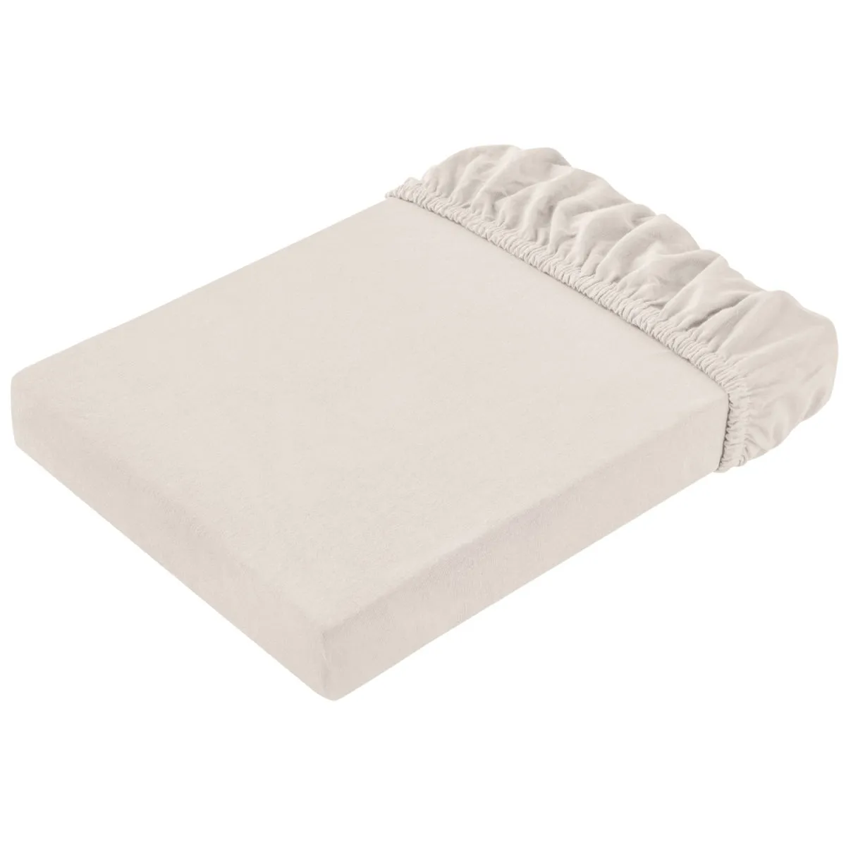 2x ERWIN M. Lenzuolo di sotto Jersey; 90-100x190-200 cm (LxL); tortora; 2 pz. / Pacco
