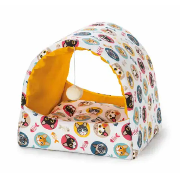 Cuccia per gatti Romeo Tenda nicchia Multicolor Leopet 45 x 38 x 40 cm - Cuccia per gatti