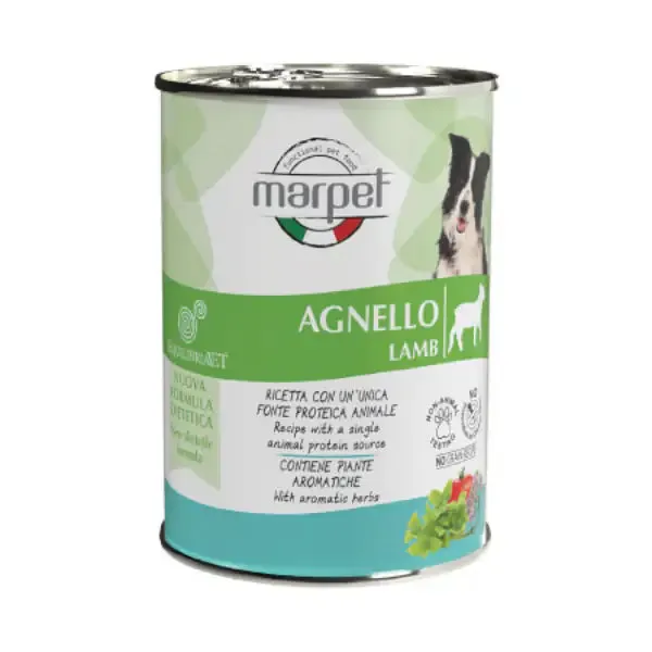 Marpet Aequilibria Vet dietetico umido cane 400 gr Agnello - confezione da 6 pezzi - Dieta veterinaria per cani