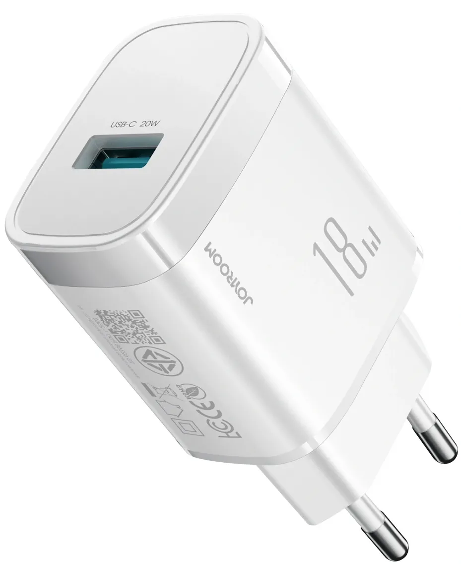 Caricatore da rete Joyroom JR-TF4, 18W, 3A, 1 x USB-A, Bianco