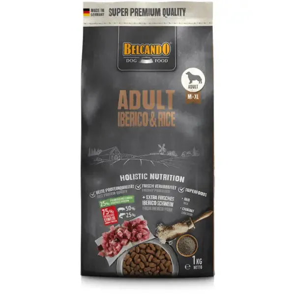 Belcando Super Premium Dog Adult Medium/Large Maiale iberico e riso 12,5 kg - Croccantini per cani