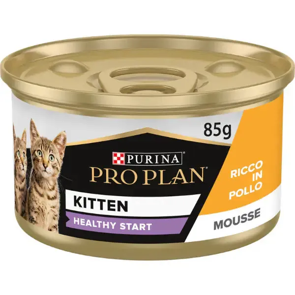 Purina Pro Plan Baby Kitten Healthy Start Umido Gatti Mousse Pollo 85 g Pollo - confezione da 24 pezzi - Cibo umido per gatti