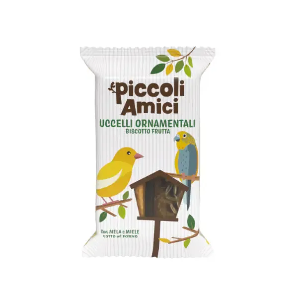 Piccoli Amici Biscotto per uccelli ornamentali 35 gr Frutta - Mangime per uccelli