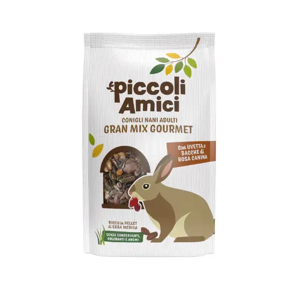 Piccoli Amici Gran Mix Gourmet per Conigli Nani Adulti 2,5 kg - Mangime per conigli