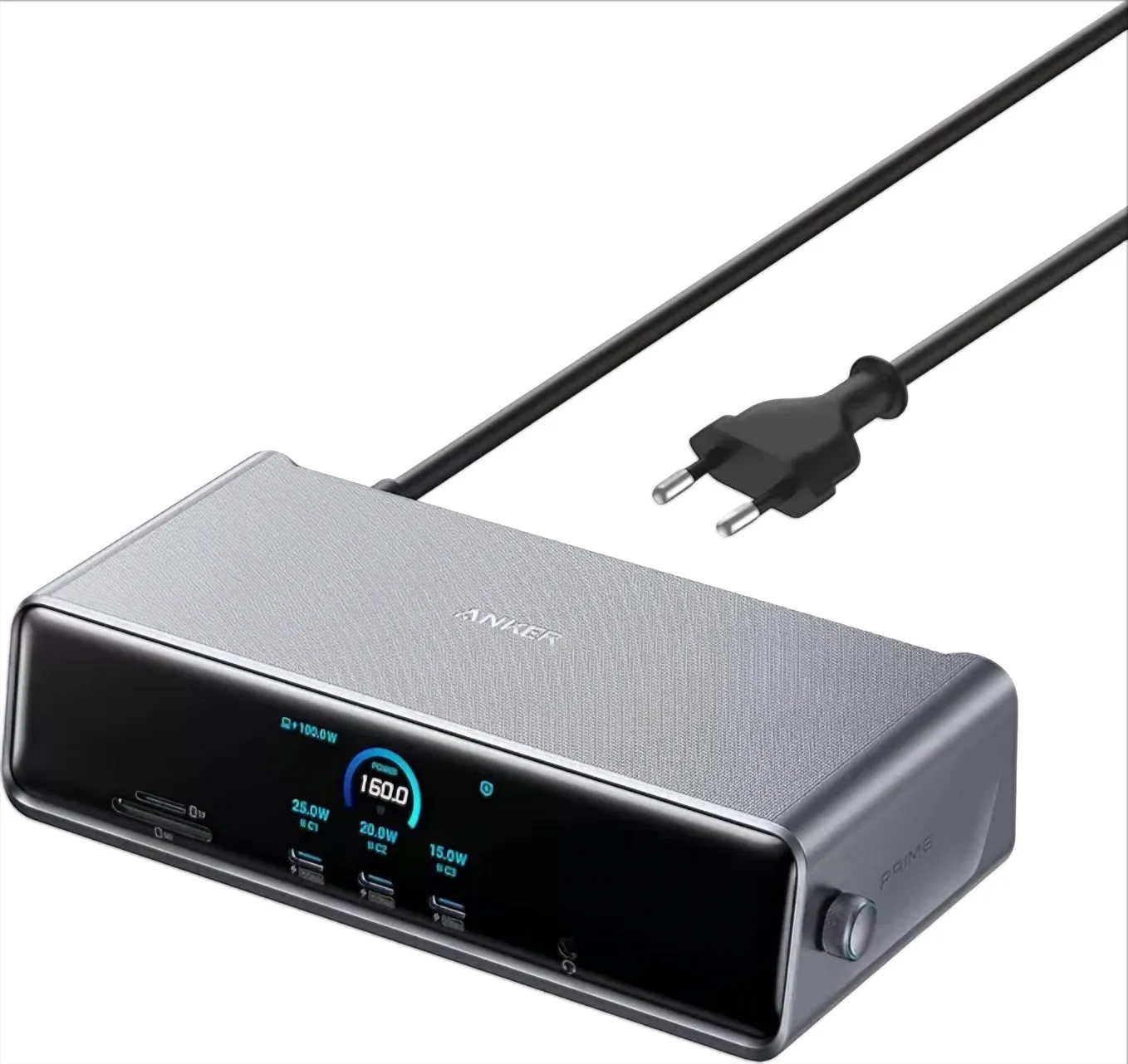 Hub multifunzione Anker Prime, 3 x USB-A - 4 x USB-C - 1 x DisplayPort - 2 x HDMI - 1 x jack da 3,5 mm - 1 x RJ45 - 1 x SD - 1 x microSD, Grigio A83B33A1