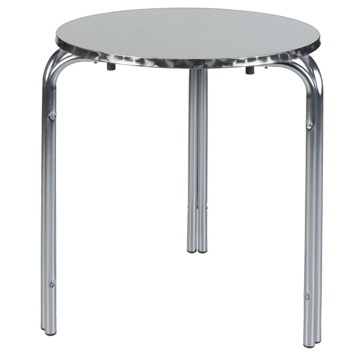 PULSIVA Tavolo bistrot in alluminio Holly; 60x70 cm (ØxH); argento; struttura argento; rotonda