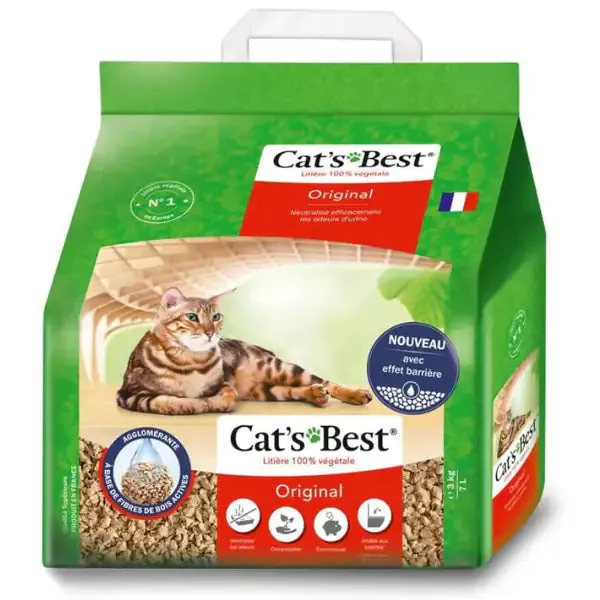 Lettiera Vegetale Cat's Best Original lettiera agglomerante e incapsulante 7 lt (3 kg) - Lettiera vegetale