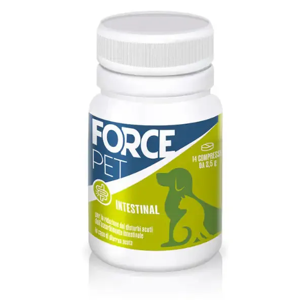 Forcepet Intestinal integratore in caso di diarrea acuta Compresse per cani e gatti 14 compresse da 2,5 gr - Integratori per cani