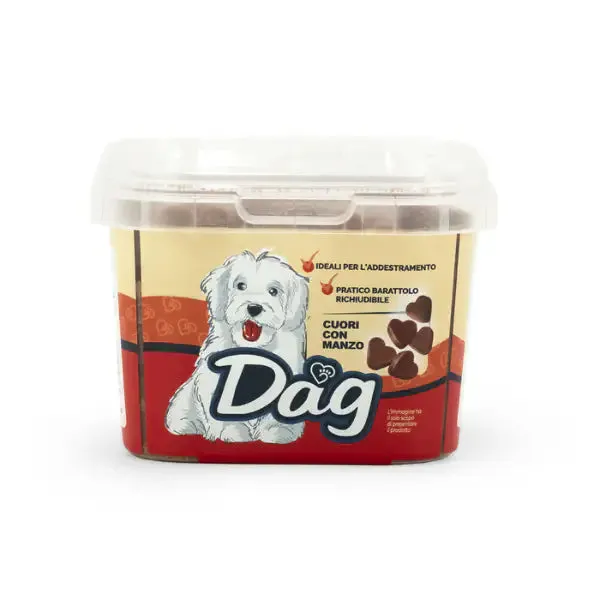 Dag Dog Adult Snack Cuori con Manzo 120 gr Manzo