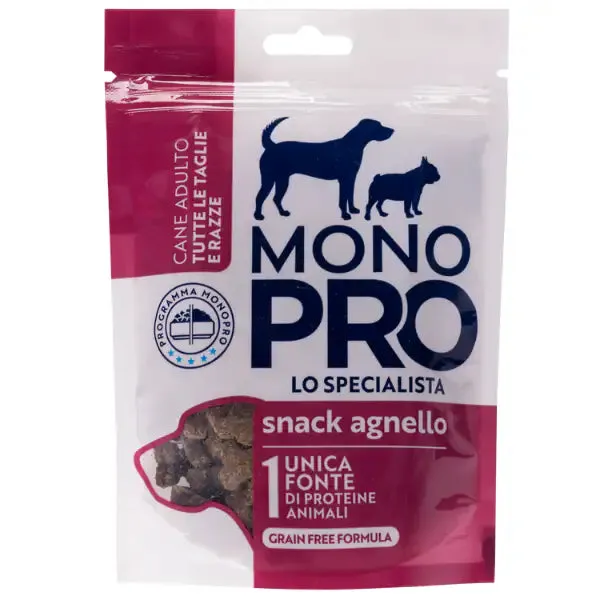 Monopro lo specialista Dog Adult All Breeds Biscotti Grain Free 100 gr Agnello