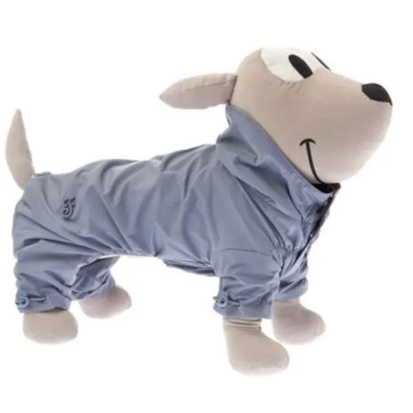 Cappottino impermeabile per cani Piuma super leggero dal collo alto Ferribiella Azzurro - 35 cm