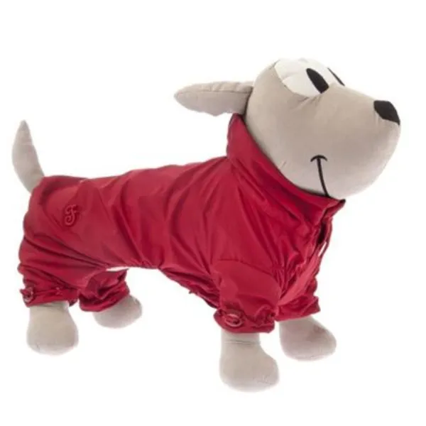Cappottino impermeabile per cani Piuma super leggero dal collo alto Ferribiella Rosso - 50 cm