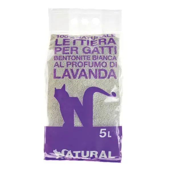Natural Code Lettiera Bentonite 5 lt (4 kg) Lavanda - Lettiera agglomerante