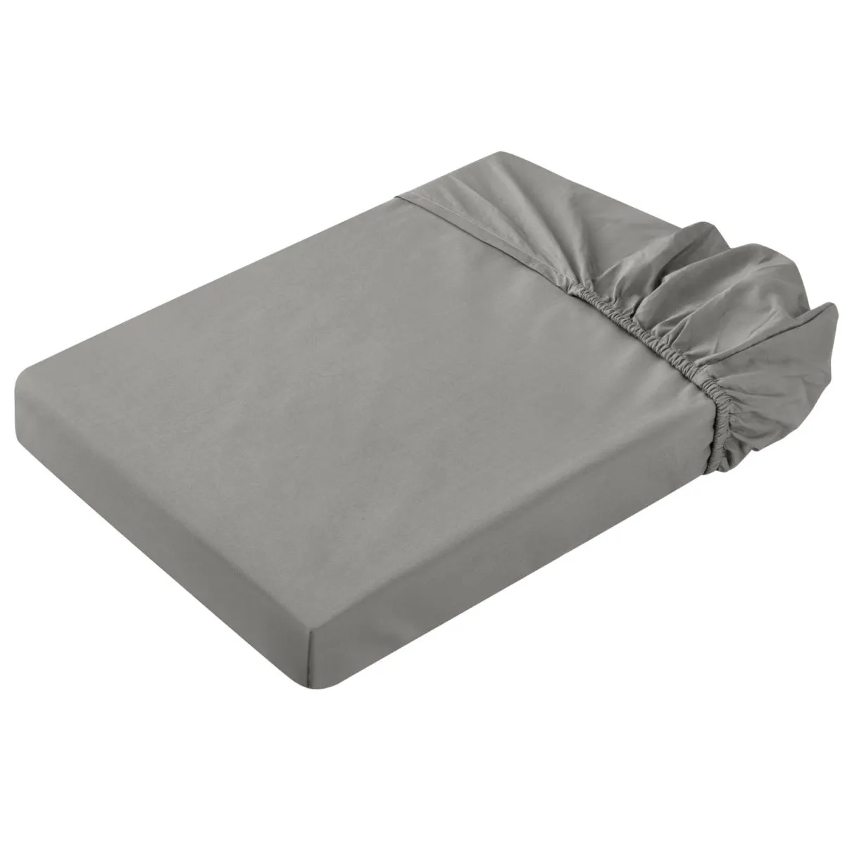ERWIN M. Lenzuola di sotto Sienna con angoli; 90x200 cm (LxL); grigio